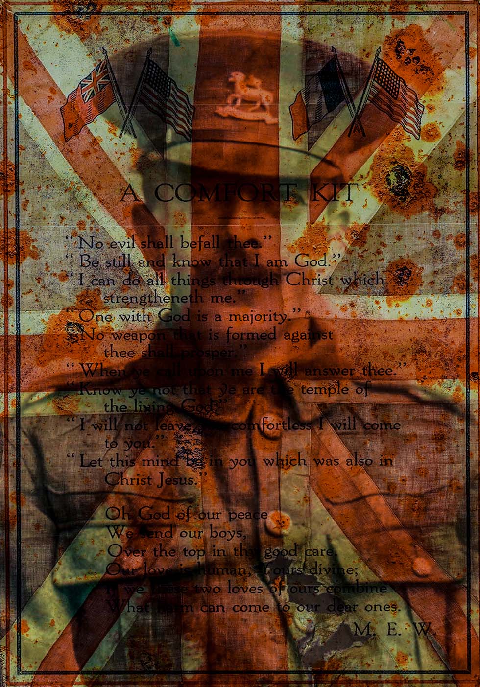 British Officer and flag